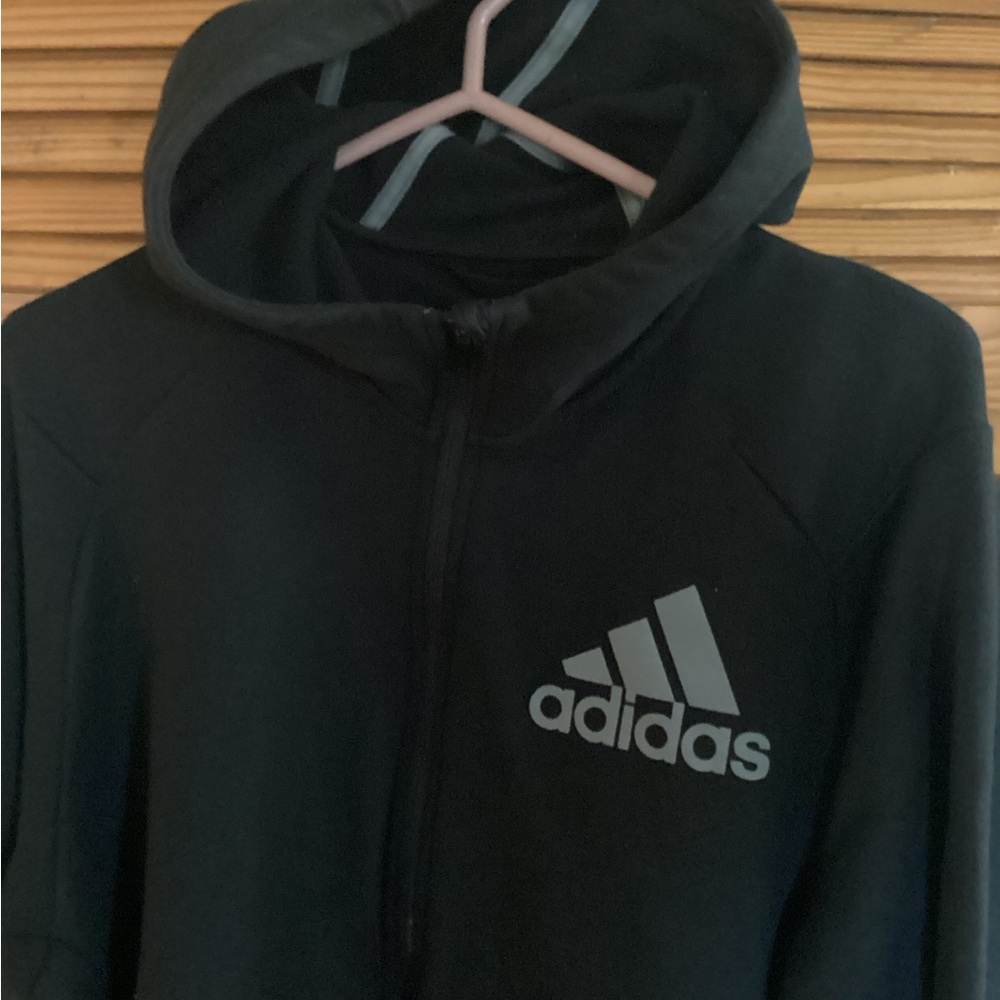 Adidas Black Full-Zip Sweatshirt/TrackJacket
